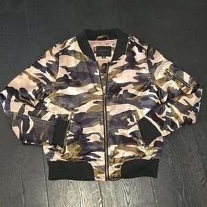 Miss London Camouflage Bomber Jacket